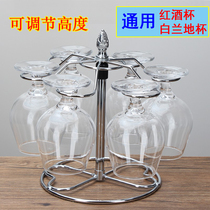 Adjustable high and low telescopic brandy cup holder hanging upside down household ornaments wine cabinet decorations European-style red wine glass hanging