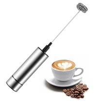 Bulletproof coffee electric hand-held stirring rod double-head stainless steel automatic milk frother Coffee milk tea stirrer