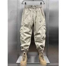 King Fried Sky Thyme-Spring and Autumn Section 90% Pants Pants Mens Pants Fashion Big Pockets Kharen Casual Pants