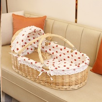  Stroller sleeping bed Baby newborn childrens hospital basket Light out car sleeping basket Baby cradle can lie flat