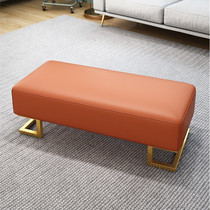 Modern leather art sofa pedal stool clothing store sofa stool entry test shoe bench bedroom bed tail stool light luxury