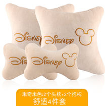 Car seat headrest neck pillow car a pair of cervical vertebrae car pillows waist set pillow car supplies