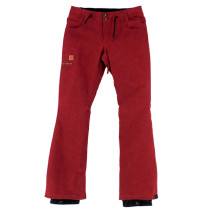 Heavy industry washing pants ski pants winter pants womens DC micro-La knee slim body Wine Red Special