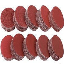 Red Sand 5 inch 4 inch 7 inch 9 inch flocking disc sandpaper sheet back velvet leather paper brushed velvet sheet self-adhesive sandpaper