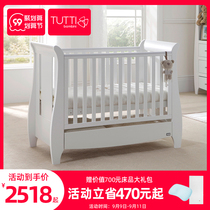 Tutti solid wood crib European treasure bed multifunctional newborn bbbed bed 1 2 meters 1 4 meters large space