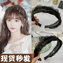 Fish bone braid wig twist braid hair hoop with teeth non-slip net red headgear pressure hair band hair accessories female headgear