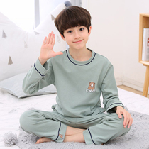 Boy pajamas spring and autumn cotton baby Autumn long sleeve boy middle child Autumn Winter Children Home clothing set Autumn