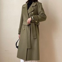 Double-sided cashmere woolen coat womens coat 2021 New 2021 New woolen coat autumn winter tide