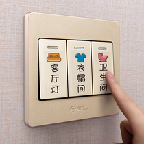 Luminous household light switch sticker Socket panel switch Decorative logo sticker Prompt sticker Protective cover wall sticker Creative