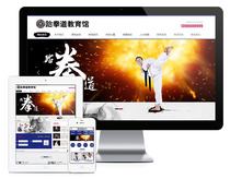 Martial arts taekwondo training class website template with mobile phone version source another website to make design a dragon