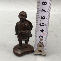 Ancient playing bronzer solid at ease in small monk Tea Road Zen Small Pendulum Replica Antique Small Sandy Home Desktop Small Pendulum