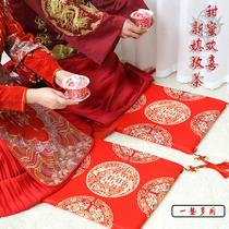  Kneeling mat Wedding bride sitting blessing mat pair of red wedding kowtow to tea happy mat New couple change their mouth worship supplies 