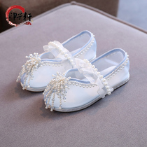  Summer new mesh shoes Hanfu shoes girls childrens embroidered shoes ancient costume ancient style baby old Beijing cloth shoes