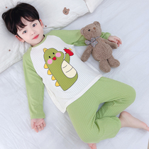 Boy Mordell pajamas spring and autumn split boy baby cute long sleeves childrens cartoon autumn childrens home clothes