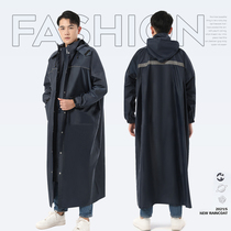 Raincoat men and women thick long full body rainstorm electric battery motorcycle single riding split rain suit poncho