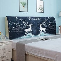 All-inclusive cloth art bed hood cover soft bag European bed head cover 1 5 m dust cover solid wood protective cover simple modern