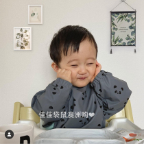 Baby anti-dressing children's autumn and winter waterproof eating overalls female male treasure Danish Liewood baby supplementary food pocket