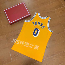 Christmas Lakers Custom Nick Young No. 0 Jersey Embroidered Wizards No. 1 Short Sleeve Retro Warriors No. 6 Basketball Suit