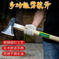  Multifunctional mountain-opening outdoor axe knife chopping wood Steel woodworking special large fire-fighting bone-cutting iron tree-cutting artifact