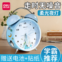 Childrens alarm clock for students boys and girls get up artifact bedroom mute cartoon bedside clock 2021 New