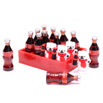 (Mini model) a basket of 12 Cola Plus 4 polar bear dolls set miniature scene model ornaments