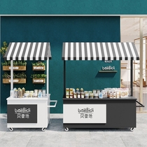 Waterproof snack decoration sales cart stroller night market wheel activity shed display stand
