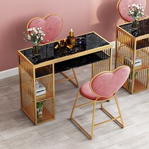 Nail art table Chair set Set Special price Economical Nordic single double net Red Simple light luxury nail table