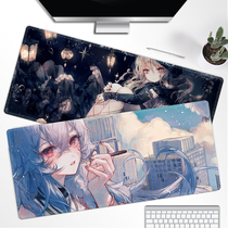 Mouse pad oversized anime two-dimensional thickening cartoon small wrist protector Internet cafe dormitory game computer table mat personality creative desktop mat Household non-slip and dirty keyboard mat lock edge customization