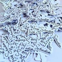 Cake logo insert card custom shaped dessert insert row West Point paper cup decoration label birthday card insert card design