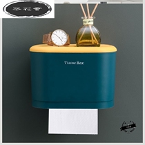 Creative toilet tissue box toilet paper rack drawing Box non-perforated waterproof tissue rack toilet paper box