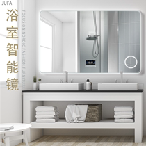 Smart mirror with light anti-fog Wall Wall LED cosmetic mirror anti-fog mirror bathroom bathroom hand washing mirror touch screen