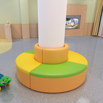 Office lobby Circled Post Round Creative Kindergarten Activity Area Mall Center Parent Waiting Rest Area Sofa