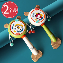 Baby rattle Baby gnawable gum rattle Newborn hand drum Educational childrens toy 6-12 months