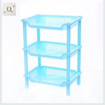 Double plastic shelf Desktop storage rack Bathroom sink hollow finishing rack Kitchen small storage rack