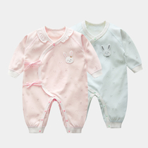 Baby conjoined clothes Spring and autumn summer newborn pajamas newborn baby monk clothing cotton long sleeve