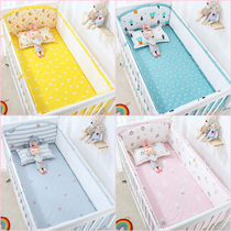 Summer crib bed circumference soft bag splicing retaining cloth Childrens baby bedding three four five-piece cotton anti-collision