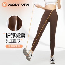 MOLYVIVI skip rope pants high waist buttock pants fitness sports pants peach bottom tight pants yoga pants