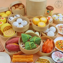 Kindergarten small class doll home layout materials role-playing food area simulation beauty food game snack bar