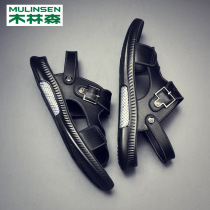 Wood Linson Mens Slippers Summer New Outwear Mens Shoes Outside Cool Slippers Trend Deodorant Soft Bottom Outdoor Sandals