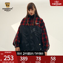 Dangerouspeople Xue Zhiqian dsp plaid print windbreaker trend zipper jacket casual jacket