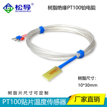 Insulating resin patch pt100 platinum thermal resistance temperature measurement probe surface pt1000 temperature sensor