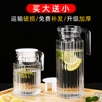 Glass kettle Household cold water kettle Heat-resistant transparent cold water kettle Summer cold water cup large capacity water bottle Refrigerator pot