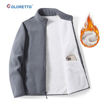 Fleece Jacket Mens Fleece Jacket Womens Top Outdoor Jacket Liner Spring Autumn Winter Double-sided Thickened Sweater Cardigan