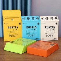Small with lock letter box rainproof sunscreen iron box Anti Rust opinion box wall letter box portable box mailbox