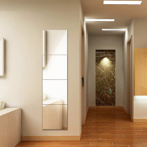Full-length mirror student female dormitory wearing mirror wall hanging paste floor mirror combination cabinet splicing mirror fitting mirror fitting mirror