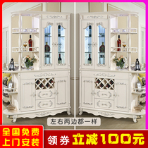  European-style entrance cabinet Entry wine cabinet Living room hall cabinet Partition cabinet double-sided screen shoe cabinet Modern foyer decoration cabinet