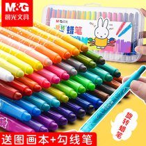 Morning light rotating crayon 48 color kindergarten 24 color oil painting stick 36 color children crayon set colorful painting baseball baby graffiti painting pen color pen safe non-toxic washable wax pen