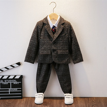 Boy suit suit suit spring and autumn children flower girl dress host piano performance handsome English suit
