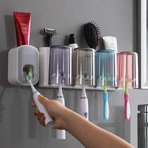 Japan imported MUJI E toothbrush rack no hole mouthwash Cup brush Cup wall-mounted toilet wall-mounted