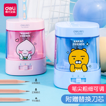 Deli cartoon electric pencil sharpener Rotary pen sharpener for primary school students with automatic pencil sharpener Pencil sharpener Pencil sharpener